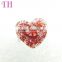 2016 fashion lovely resin red heart shape cheap kids jewelry set for party girl