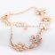 Girls Favorite Gold Plated Beautiful Flower Charm Brace Lace Bracelet