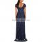 new most popular items sequin navy blue evening gown models islamic wedding dresses hijab navy shimmer black dress