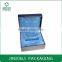 blue pu leather cosmetic box packaging
