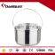 2016 Chaozhou carry-home outdoor camping stainless steel cooking pot set