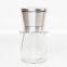 Salt and Pepper Grinder- Brushed Stainless Steel and Glass with Adjustable Ceramic Coarseness Control