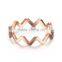 Rose gold color plated 4mm Stainless Steel Finger gold plated Ring