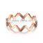 Rose gold color plated 4mm Steel Finger gold Ring