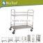 Quality Steel 2 tier Stainless Steel Trolley with Castors