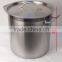 Diameter 50cm Low MOQ CE approved commercial kitchen stainless steel soup pot with double-ply bottom for hotel restaurant