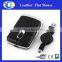 super flate leather pu wired computer optical mouse