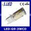 Dimmable high quality ceramic body 3w led g9 bulb