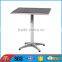 Aluminum ps wood table