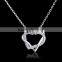 artificial gold name initial long chain imitation heart necklace