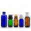 Glass Bottles, Blue Glass Rounds w/ White Bulb Glass Droppers