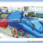 2014 New Design Inflatable Water Slide and Pool with Cannon-9117N Water Slide Park