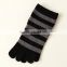 Bulk Wholesale Japanese OEM Top Quality Coffee Stripes Lovely Girls Custom Design Coolmax Winter Thick Toe Socks