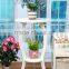 Household white round cheap small wood tea table / coffee table / bedside table / phone table