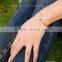European minimalist style lady leaves wire bangle