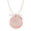 Brass in 14k White Gold or Rose Gold Collection in Italics Alphabet 'C' Customize Design Pendants