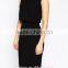 Ladies Fashion Contrast Collar Pictures Office Dress for Ladies China Supplier