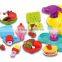 color kids dough play toys set for DIY Big Mac hamburger toys tool set
