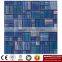 IMARK Blue Color Hand Painting Crystal Glass Mosaic Tiles for Wall Backsplash Code IVG8-044