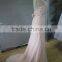 AR-16 Simple Generous Beautiful Short Sleeves Beaded Peplum Sashes V-Neck A-Line Mermaid Prom Dress 2016