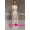 M11 Elegant Halter Sleeveless A Line Zip Up Teffeta Evening Dresses For Women