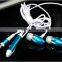 Bullet shape earphone with mic speaker and volume control