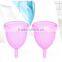 Reusable 100% Medical Silicone Ladies Menstrual Cup for wholesales-Small or Big Size in Pink,Purple,White,Transparent