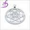 Cheap 925 silver big flower design pendant for women