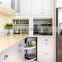 2015 Cambodia Project Simple Design White Lacquer Hotel Kitchen Cabinets