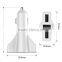 (JS-B09)3XUSB 5.0A/5.2A colorful portable car charger adapter for iphone 5s charger