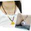 7.5-8mm AAA natural akoya seawater zircon gold pearl pendant simple design necklace, pearl pendant gold