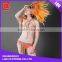 New design orange rhinestone tassel handmade hawaiian carnival costume