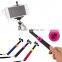 flexible cell phone rotation aluminum monopod Fashion selfie stick for IOS android