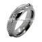 Roman Numeral Dual Spinner Ring His and Hers Gold black and Silver Tricolor Stainless Steel Ring