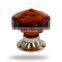 Cut Glass Pyramid Style Green Mortice