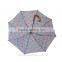 Long outdoor full printing wooden handle umbrella