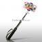 Twist And Lock Extendable 3.5mm Wired Selfie Stick W/ Clip Holder For Mobile Phones
