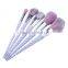 2017 New 5pcs Unicorn Makeup Brushes Spiral Handle Rainbow Colorful Hair Cosmetic Brushes