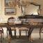 European Classic Long Rectangle Dining Table Set With Arm Chair And Side Chair/Italian Home Dining Room Furniture(MOQ=1 SET)
