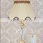 White ceramic carving stand K9 clear crystal table lamp with lampshade