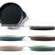 9'' Ceramic round bakeware with ear handle ceramic cake bakeware with handle breakfast ceramic tray