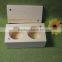 2017 new arrival top grade quality handmade unfinished wooden jewelry gift packing box for two rings with EVA and magnet