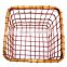 HOT SELLING SQUARE COPPER WIRE BAMBOO FRUIT VEGETABLE BASKET