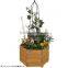 hexagonal wooden flowerpot with hook