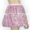 Adorable Pink Color Children Mini Skirts Girls Wearing Short Sequined Skirts Baby Girls Tulle Party Evening Skirt