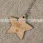 custom bamboo wood laser engraved keyring with logo