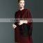 Creative design ladies big size batwing sleeve pleated dress with buttons