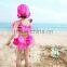 2016 In-stock Lovely Wholesale Boutique Summer Baby Girl Swimsuit Red Polka Dot Print Bikini Ruffles Swimwear With Cap