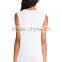 Raw Cut Arm Holes Plain White Tank Top