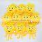 10pcs/set The Emoji Movie Anime Funny Cute Doll Cartoon Toys Yellow Plush Pendant